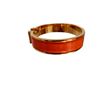 Image 4 : Hermes Orange Metal Clic Clac Bangle Bracelet