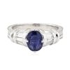 Image 2 : 1.85 ctw Sapphire and Diamond Ring - 18KT White Gold