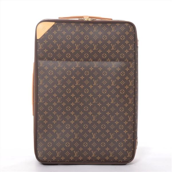 Louis Vuitton Brown Monogram Canvas Leather Pegase 60cm Rolling Luggage