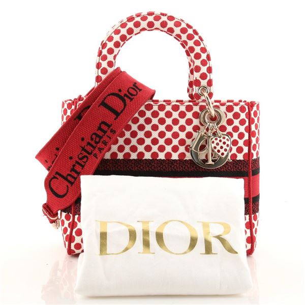 Christian Dior Dior Amour Lady D-Lite Bag Printed Canvas Medium