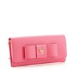 Image 2 : Prada Bow Flap Wallet Saffiano Leather Long
