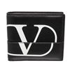 Image 1 : Valentino Black Leather Logo Print Bifold Wallet