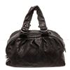Image 1 : Chanel Black Leather Large Boston Bag