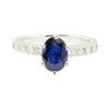 Image 2 : 1.73 ctw Blue Sapphire and Diamond Ring - 14KT White Gold