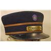 Image 1 : VINTAGE RAILROAD CONDUCTOR HAT - Hat badge reads R