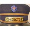 Image 5 : VINTAGE RAILROAD CONDUCTOR HAT - Hat badge reads R