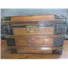 Image 2 : WM Lorenz Slat Top Trunk With Tray- 27"H X 39"W X 22"D- Very Good Condition