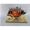 Image 2 : Signed Oscar Abbot Downing Handmade California Wells Fargo Stage Coach- 8.5"H X 11.5"L X 6"D- Excell