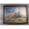 Image 1 : Signed Millette Buffalo Print- 29" X 22"