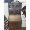 Image 1 : Drop Front Desk/China Cabinet- Claw Feet- Key- 72"H X 30"W X 16"D- Decent Condition