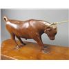 Image 3 : Marked Will BE 78 Hand Carved Roping Scene- 14"H X 41"W X 5.5"D
