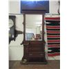 Image 1 : Hall Tree With Drawer- 82"H X 35"W X 11"D- Fair Condition