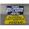 Image 1 : 2 Porcelain Signs- 20" X 10"