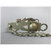 Image 2 : Unmarked Silver Overlaid Bit- Eagle Cheek- Halfbreed Mouth- Slobber Bar- Rein Chains- Good Condition