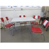 Image 1 : 1960's Chrome And Formica Style Table With 4 Chairs- 46" X 30"- Very Good Condition