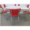 Image 2 : 1960's Chrome And Formica Style Table With 4 Chairs- 46" X 30"- Very Good Condition