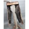 Image 3 : Marked George Lawrence Batwing Chaps- Nickel Conchos- 35"L- Good Condition- Stand Not Included