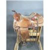 Image 1 : Number 3650 Saddle- 15" Padded Seat- Good Sheepskin- Horn Is Damaged- Good Condition