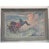 Image 1 : Signed Lon Megargee Cowboy Cloud Print- 39" X 26"