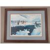 Image 1 : Signed Mark R Stewart 76 Print- "Winter Camp On Wind River"- 30" X 24"