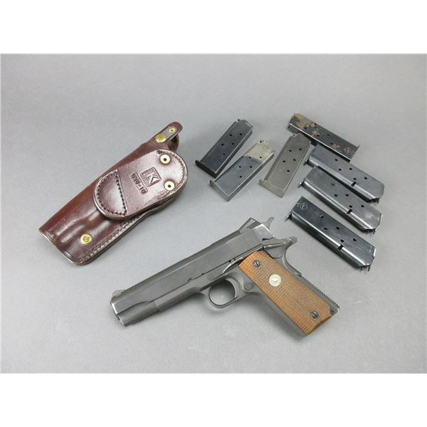 Colt MK IV Series 70 Government Semi-Automatic Pistol- .45 Auto- 5" Barrel- Checkered Grips- Holster