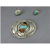 Image 1 : Turquoise Belt Buckle And 2 Turquoise Rings