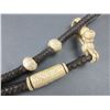 Image 3 : Rawhide And Leather Romal Reins With Popper- 7.5'