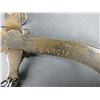 Image 6 : Marked E Garcia Silver Inlaid Harp Pattern Spurs- 1" Bands- 2.5" Shanks- 14 Point Rowels With Covers