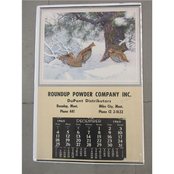 1960 Roundup Powder Company Inc Calendar