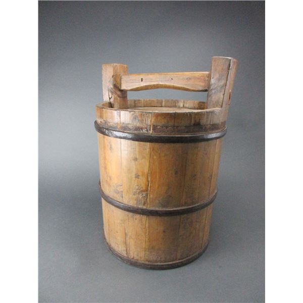 Old Wooden Keg- 2 Bung Holes- 20" X 14"- Good Condition