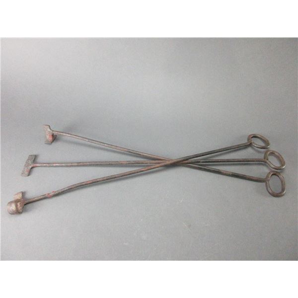 3 Small Branding Irons- 28"