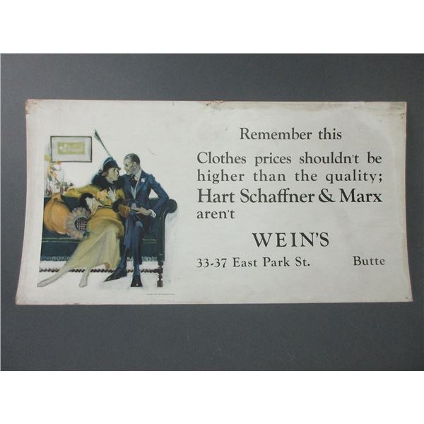 Weins Butte MT Advertisement- 21" X 11"