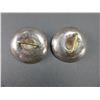Image 4 : Marked F Schultz Loop Back Sombrero Conchos On Tooled Straps- 2"