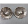 Image 5 : Marked F Schultz Loop Back Sombrero Conchos On Tooled Straps- 2"