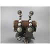 Image 1 : Unmarked Blacksmith Made Silver Overlaid Spurs- 1" Bands- 2.5" Shanks- 20 Point Rowels- Chap Guards-