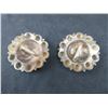 Image 2 : Unmarked Sterling Visalia Style Conchos- Domed- Engraved- Scalloped- Loop Back- 1.5"