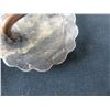 Image 3 : Marked Sterling Rolling Log Conchos- Domed- Engraved- Scalloped- Loop Back- 1.6"