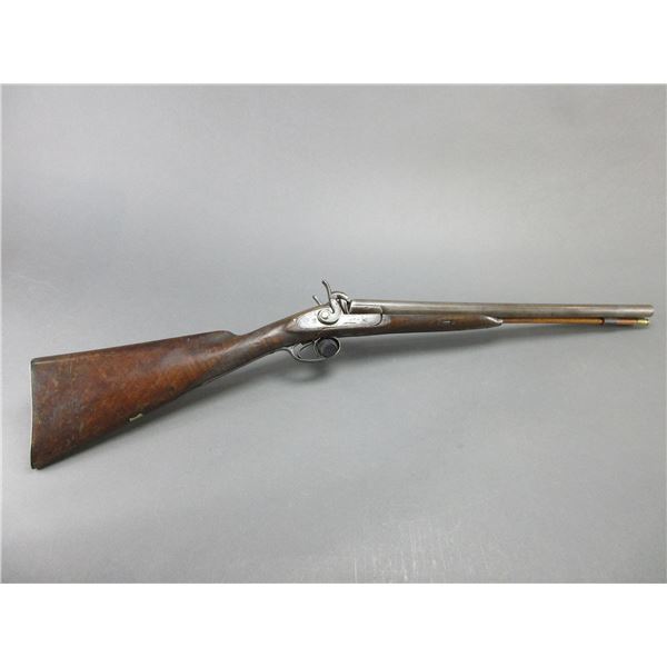 WM Moore Side X Side Percussion Coach Gun- 12-14ga- 20" Barrels- C 1870- Checkered- Engraved- Good C