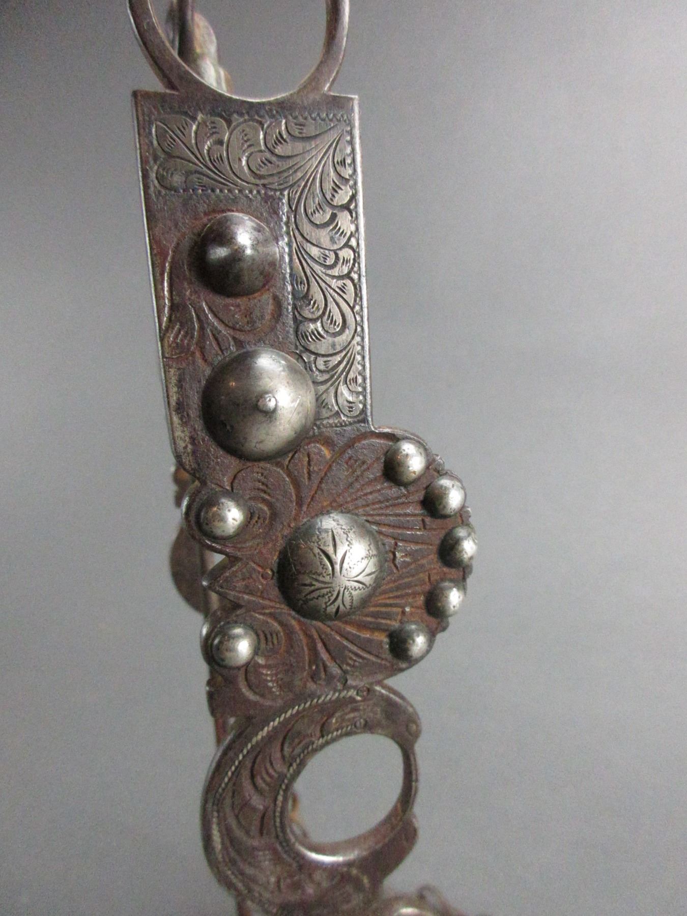 Marked No 2 (Larios) Silver Inlaid Bit- Santa Barbara Style Cheek ...