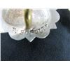 Image 3 : Marked F Schultz Sterling Heart Loop Back Conchos- 1.5"- Domed- Engraved- Scalloped- New Condition