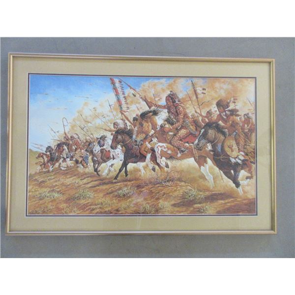 Michael Gentry 91 Indian Print- 367/900- 36" X 24"