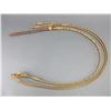 Image 1 : Braided Rawhide Romal Reins Attributed To Luis Ortega- 93" With Popper- Excellent Work