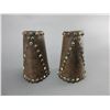 Image 1 : Unmarked Colored Dots Basket Stamped Cowboy Cuffs- 6.5"L