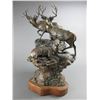 Image 1 : Marked F Boyer Bronze- "Three Bucks"- 19"H- Base 9" X 10"- Great Piece