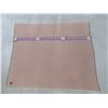 Image 1 : Mohawk Wool Trade Blanket With 80" X 3" Beaded Blanket Strip- 80" X 65"- Great Condition