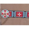 Image 2 : Mohawk Wool Trade Blanket With 80" X 3" Beaded Blanket Strip- 80" X 65"- Great Condition