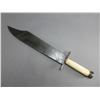 Image 2 : Large Bone Handle Bowie Knife- 14" Blade- 5.25" Handle- Great Condition