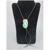 Image 1 : Marked R Sterling And Turquoise Bolo Tie- Pristine Condition