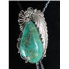 Image 2 : Marked R Sterling And Turquoise Bolo Tie- Pristine Condition
