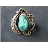 Image 1 : Unmarked Sterling And Turquoise Ring- Size 9